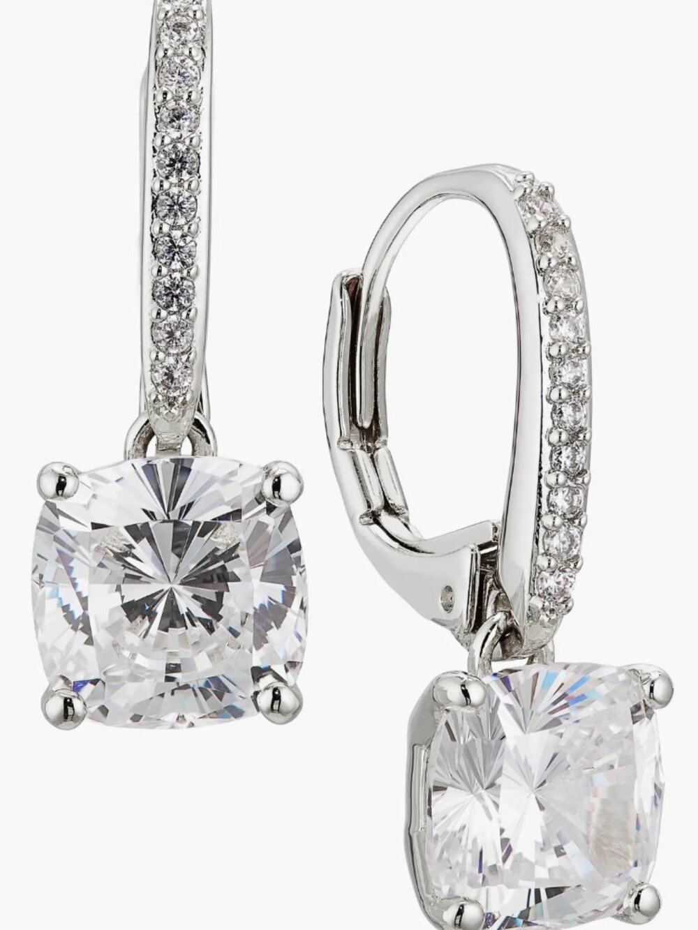 NWT Nadri Modern Luv Cubic Zirconia Drop Earrings